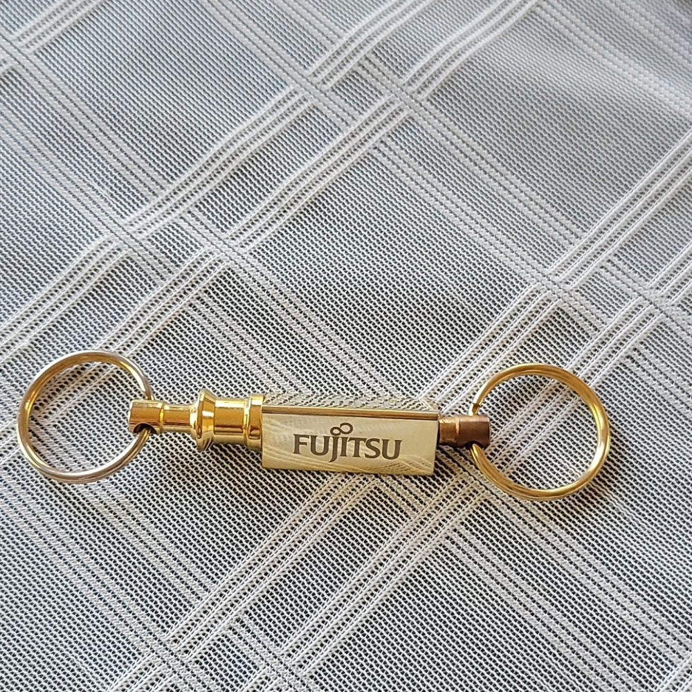 Fujitsu Gold-tone Keychain